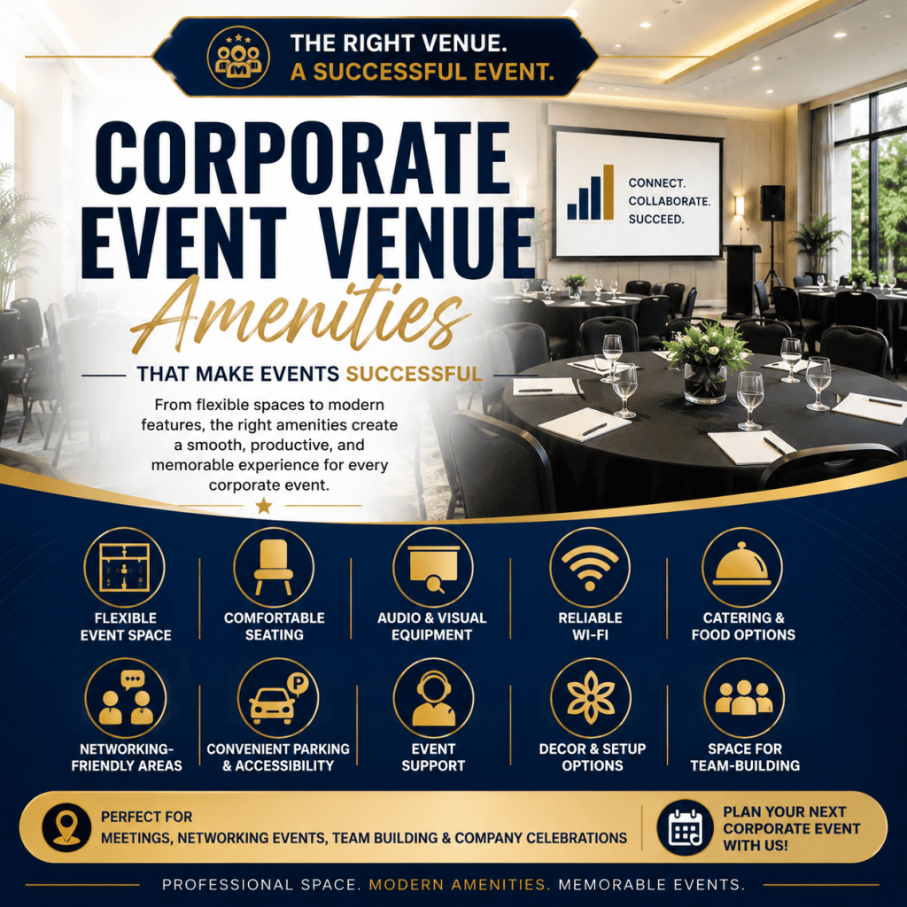 Corporate Event Venue Amenities That Make Events Successful